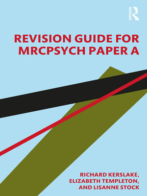 cover image of Revision Guide for MRCPsych Paper A